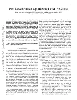 Fast Decentralized Optimization over Networks