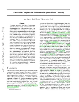 Associative Compression Networks for Representation Learning