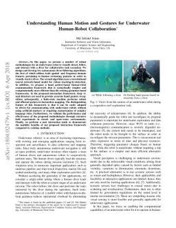 Understanding Human Motion and Gestures for Underwater Human-Robot
  Collaboration