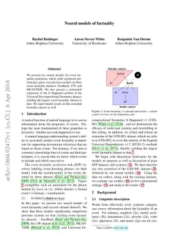 Neural models of factuality