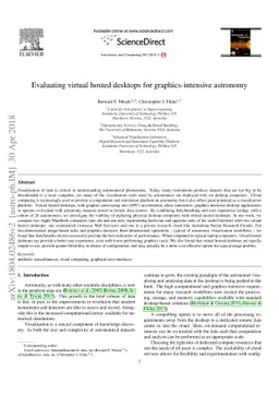 Evaluating virtual hosted desktops for graphics-intensive astronomy