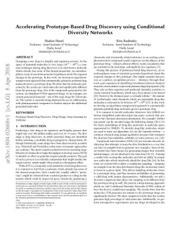 Accelerating Prototype-Based Drug Discovery using Conditional Diversity
  Networks