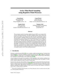 Active Mini-Batch Sampling using Repulsive Point Processes