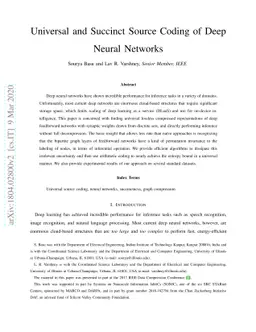 Universal and Succinct Source Coding of Deep Neural Networks