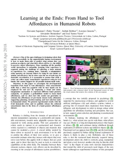Learning at the Ends: From Hand to Tool Affordances in Humanoid Robots