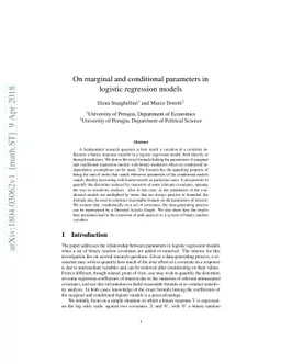 On marginal and conditional parameters in logistic regression models