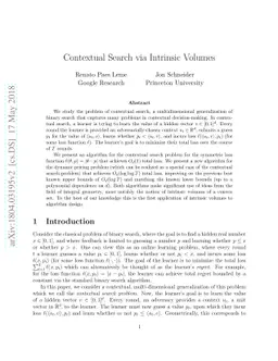 Contextual Search via Intrinsic Volumes