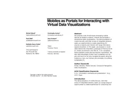 Mobiles as Portals for Interacting with Virtual Data Visualizations