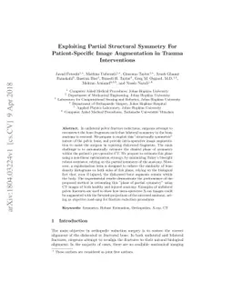 Exploiting Partial Structural Symmetry For Patient-Specific Image
  Augmentation in Trauma Interventions