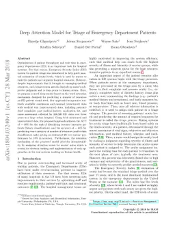 Deep Attention Model for Triage of Emergency Department Patients