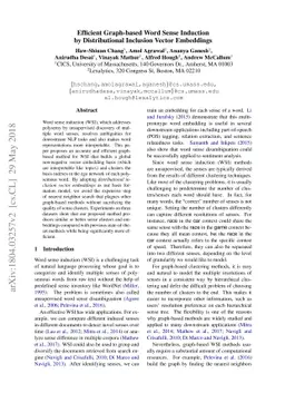 Efficient Graph-based Word Sense Induction by Distributional Inclusion
  Vector Embeddings