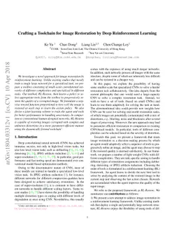 Crafting a Toolchain for Image Restoration by Deep Reinforcement
  Learning