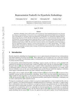 Representation Tradeoffs for Hyperbolic Embeddings