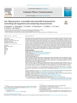 Lab::Measurement - A portable and extensible framework for controlling
  lab equipment and conducting measurements