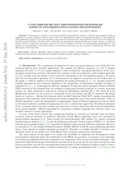 A Fast Hierarchically Preconditioned Eigensolver Based On
  Multiresolution Matrix Decomposition