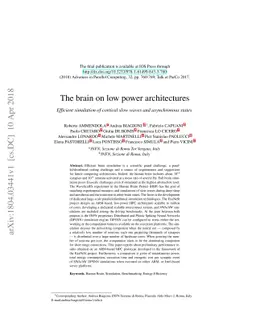 The Brain on Low Power Architectures - Efficient Simulation of Cortical
  Slow Waves and Asynchronous States