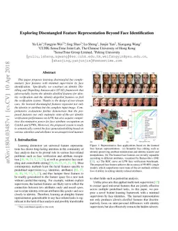 Exploring Disentangled Feature Representation Beyond Face Identification