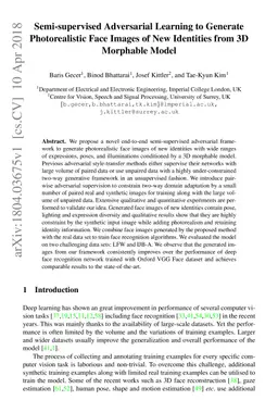 Semi-supervised Adversarial Learning to Generate Photorealistic Face
  Images of New Identities from 3D Morphable Model