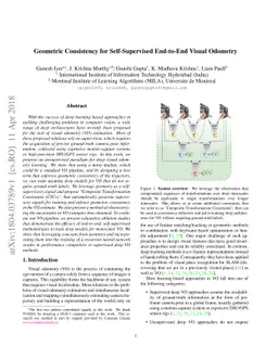 Geometric Consistency for Self-Supervised End-to-End Visual Odometry