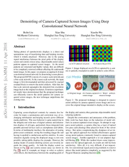 Demoiréing of Camera-Captured Screen Images Using Deep Convolutional
  Neural Network