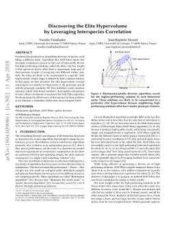 Discovering the Elite Hypervolume by Leveraging Interspecies Correlation