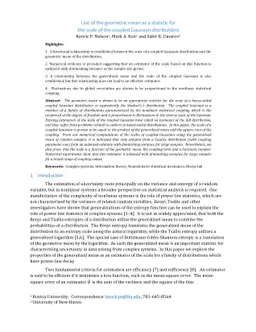 Use of the geometric mean as a statistic for the scale of the coupled
  Gaussian distributions