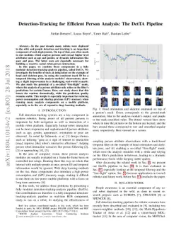 Detection-Tracking for Efficient Person Analysis: The DetTA Pipeline