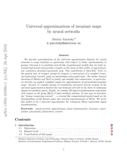 Universal approximations of invariant maps by neural networks