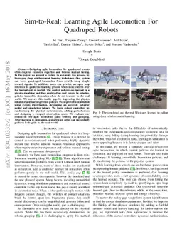 Sim-to-Real: Learning Agile Locomotion For Quadruped Robots
