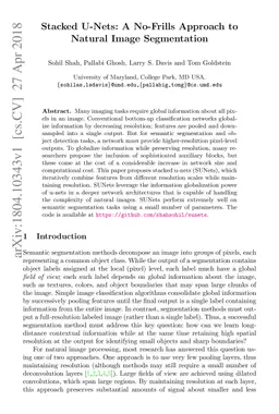Stacked U-Nets: A No-Frills Approach to Natural Image Segmentation