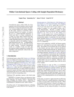 Online Convolutional Sparse Coding with Sample-Dependent Dictionary
