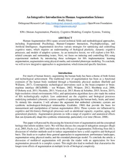 An Integrative Introduction to Human Augmentation Science