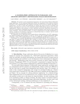 A matrix-free approach to parallel and memory-efficient deformable image
  registration