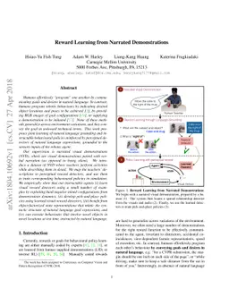 Reward Learning from Narrated Demonstrations