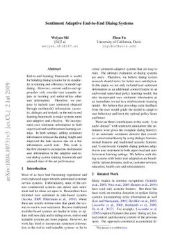 Sentiment Adaptive End-to-End Dialog Systems