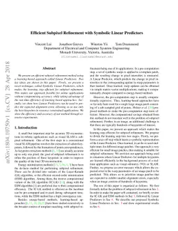 Efficient Subpixel Refinement with Symbolic Linear Predictors