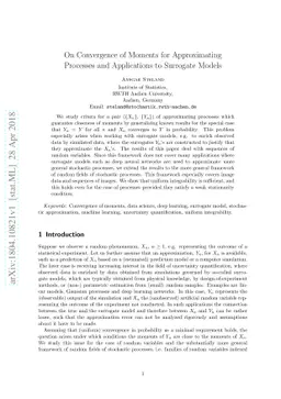 On Convergence of Moments for Approximating Processes and Applications
  to Surrogate Models