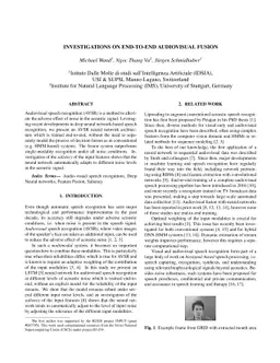 Investigations on End-to-End Audiovisual Fusion