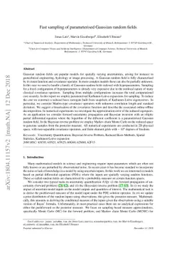 Fast sampling of parameterised Gaussian random fields