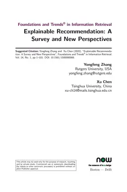 Explainable Recommendation: A Survey and New Perspectives