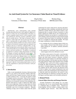 An Anti-fraud System for Car Insurance Claim Based on Visual Evidence