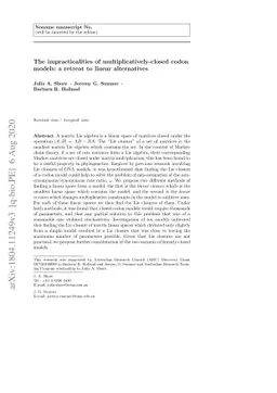 The impracticalities of multiplicatively-closed codon models: a retreat
  to linear alternatives