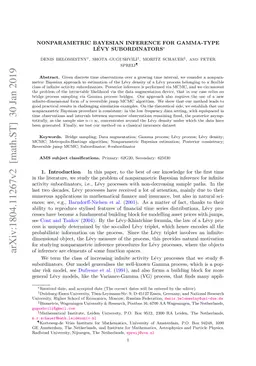 Nonparametric Bayesian inference for Gamma-type Lévy subordinators