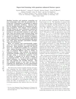 Supervised learning with quantum enhanced feature spaces