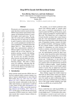 Deep RNNs Encode Soft Hierarchical Syntax