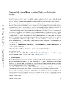 Adaptive Selection of Deep Learning Models on Embedded Systems