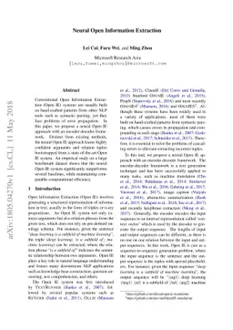 Neural Open Information Extraction