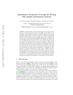 Quantitative Projection Coverage for Testing ML-enabled Autonomous
  Systems