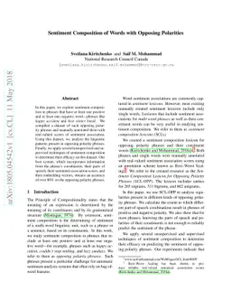 Sentiment Composition of Words with Opposing Polarities