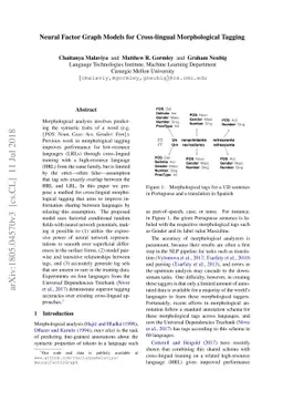 Neural Factor Graph Models for Cross-lingual Morphological Tagging